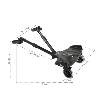 Zopa Stupátko ke kočárku Segboard 2 Black
