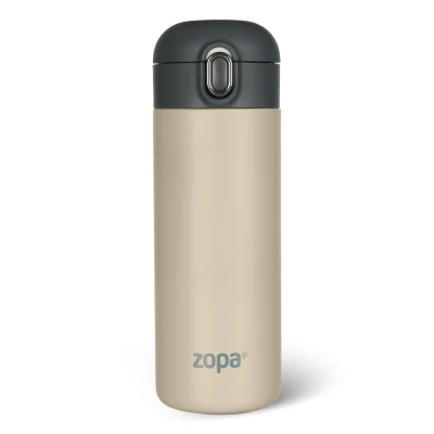 Zopa Termoska na tekutiny s brčkem 400 ml Cookie beige