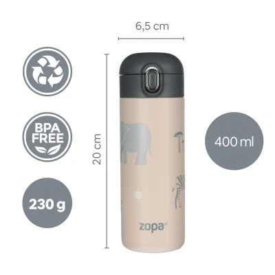 Zopa Termoska na tekutiny s brčkem 400 ml Dino
