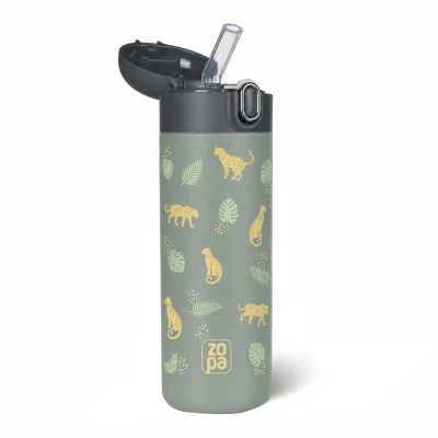 Zopa Termoska na tekutiny s brčkem 400 ml Wild Gepard