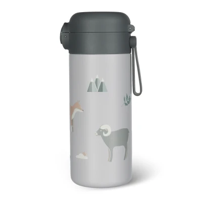 Zopa Termoska na tekutiny s brčkem a silikonovým držákem 350 ml Mountains