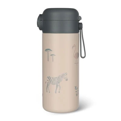 Zopa Termoska na tekutiny s brčkem a silikonovým držákem 350 ml Safari