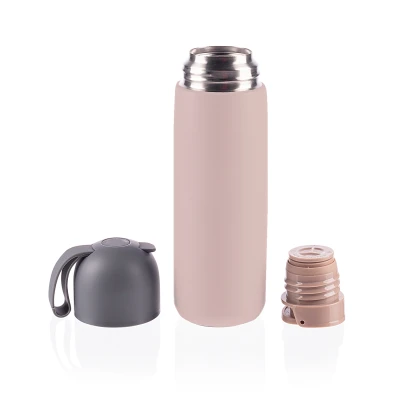 Zopa Termoska na tekutiny se silikonovým držákem 400 ml Candy pink