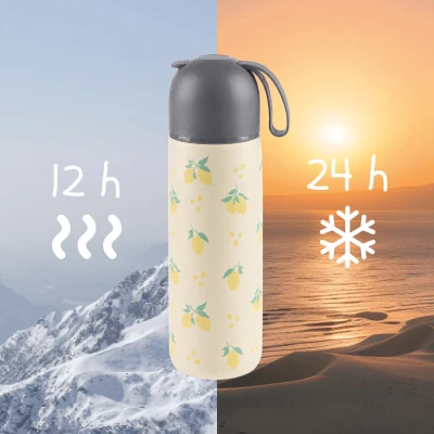 Zopa Termoska na tekutiny se silikonovým držákem 400 ml Limoncello