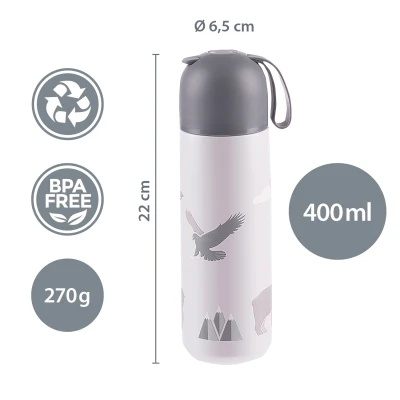 Zopa Termoska na tekutiny se silikonovým držákem 400 ml Safari