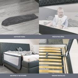 Zopa Zábrana na postel Monna Silver grey