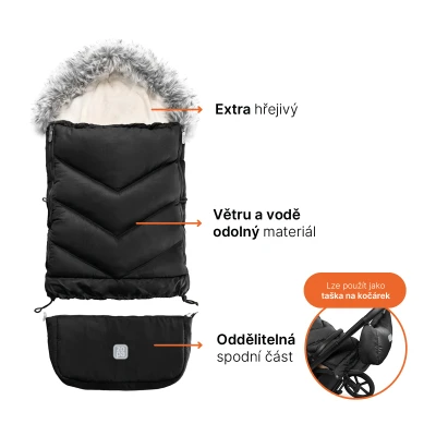 Zopa Zimní fusak Fluffy Combi Arctic Black