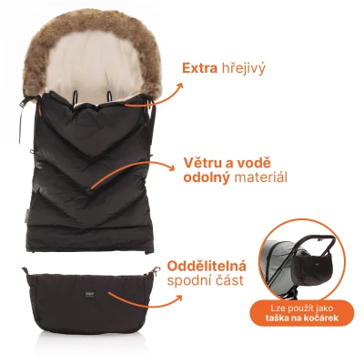 Zopa Zimní fusak Fluffy Combi Foggy Grey