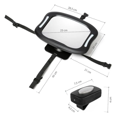 Zopa Zrcátko s LED osvětlením Black
