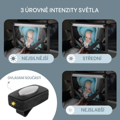 Zopa Zrcátko s LED osvětlením DELUXE Black