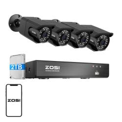 Zosi Sada čtyř IP kamer C105 WiFi 8MP + rekordér + HDD 2TB Zosi Sada čtyř IP kamer C105 WiFi 8MP + rekordér + HDD 2TB