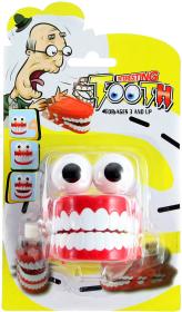 Zuby s očima natahovací chrup žertovinka na kartě