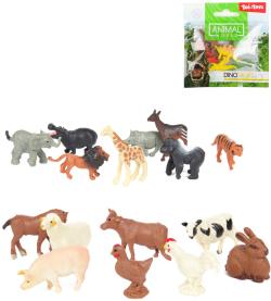 Zvířata 2-3cm plastové figurky mini zvířátka set 8ks sáček 3 druhy Zvířata 2-3cm plastové figurky mini zvířátka set 8ks sáček 3 druhy