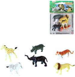 Zvířata divoká Safari 6cm plastové figurky zvířátka set 6ks blistr Zvířata divoká Safari 6cm plastové figurky zvířátka set 6ks blistr