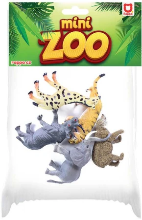 Zvířata divoká Safari 8-10cm plastové figurky zvířátka set 5ks v sáčku