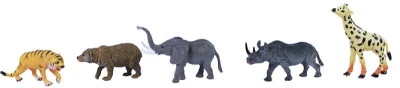 Zvířata divoká Safari 8-10cm plastové figurky zvířátka set 5ks v sáčku