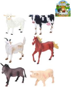 Zvířata domácí farma 15-20cm plastové figurky zvířátka 6 druhů Zvířata domácí farma 15-20cm plastové figurky zvířátka 6 druhů