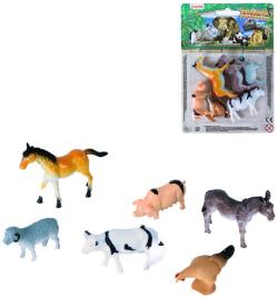 Zvířata domácí farma 5-6cm plastové figurky zvířátka set 6ks blistr Zvířata domácí farma 5-6cm plastové figurky zvířátka set 6ks blistr