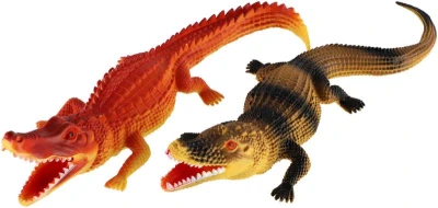 Zvířata krokodýl 28cm plastové figurky zvířátka 2 druhy