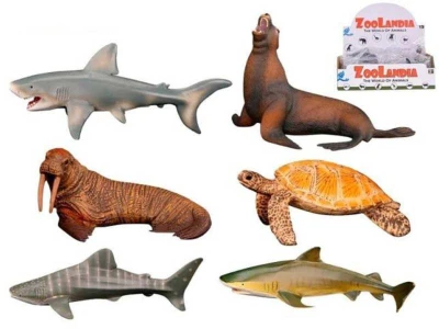 Zvířátko mořské 9-15cm plastová figurka zvířátko 6 druhů