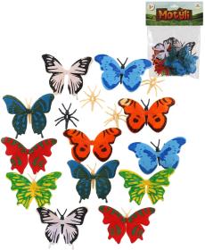 Zvířata motýli 7-8cm plastové figurky zvířátka mix set 12ks v sáčku Zvířata motýli 7-8cm plastové figurky zvířátka mix set 12ks v sáčku