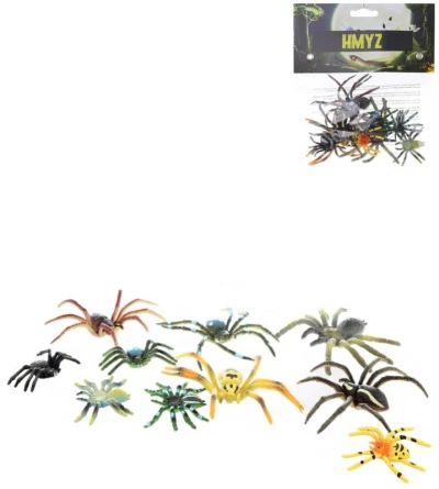 Zvieratá pavúk mix 6cm plastové figúrky zvieratká set 10ks blistr Zvieratá pavúk mix 6cm plastové figúrky zvieratká set 10ks blistr