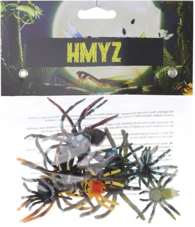 Zvieratá pavúk mix 6cm plastové figúrky zvieratká set 10ks blistr