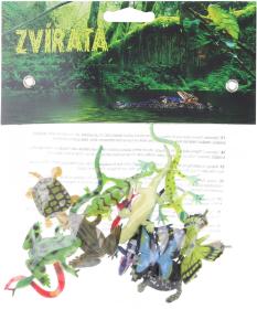 Zvířata z pralesa 4cm plastové figurky zvířátka divoká set 12ks v sáčku Zvířata z pralesa 4cm plastové figurky zvířátka divoká set 12ks v sáčku