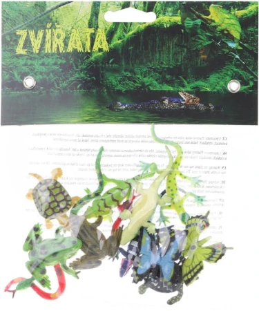 Zvířata z pralesa 4cm plastové figurky zvířátka divoká set 12ks v sáčku Zvířata z pralesa 4cm plastové figurky zvířátka divoká set 12ks v sáčku