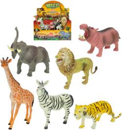 Zvířátka safari 15-20cm plastová figurka 6 druhů Zvířátka safari 15-20cm plastová figurka 6 druhů