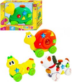 Zvířátko baby plastové tahací na kolečkách Zvuk 6 druhů Zvířátko baby plastové tahací na kolečkách Zvuk 6 druhů