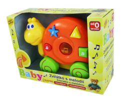 Zvířátko baby plastové tahací na kolečkách Zvuk 6 druhů