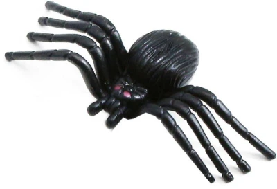 Zvířátko dekorace halloween pavouk černý 3cm set 4ks na kartě plast