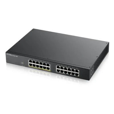 ZyXel GS1900-24EP, 24-port GbE L2, 12 Port PoE Smart Switch, rackmount, 130 Watt ZyXel GS1900-24EP, 24-port GbE L2, 12 Port PoE Smart Switch, rackmount, 130 Watt