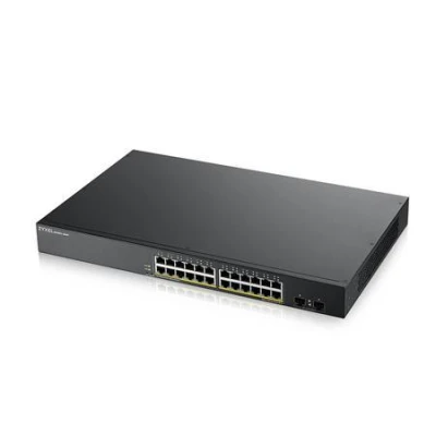 ZyXel GS1900-24HP v2, 24-port GbE L2 PoE Smart Switch, rackmount, 170 Watt ZyXel GS1900-24HP v2, 24-port GbE L2 PoE Smart Switch, rackmount, 170 Watt