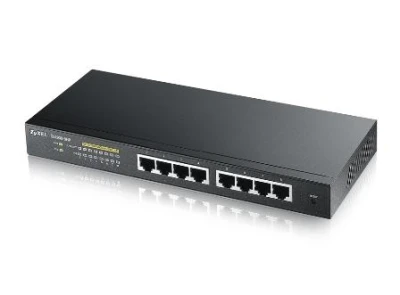 ZyXel GS1900-8HP, 8-port GbE L2 PoE Smart Switch, 802.3at, desktop, fanless, 77 Watt ZyXel GS1900-8HP, 8-port GbE L2 PoE Smart Switch, 802.3at, desktop, fanless, 77 Watt