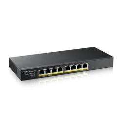 Zyxel GS1915-8EP, 8-port GbE PoE Smart hybrid mode Switch, standalone or NebulaFlex Cloud, 60 Watt 802.3at, desktop, fanless Zyxel GS1915-8EP, 8-port GbE PoE Smart hybrid mode Switch, standalone or NebulaFlex Cloud, 60 Watt 802.3at, desktop, fanless