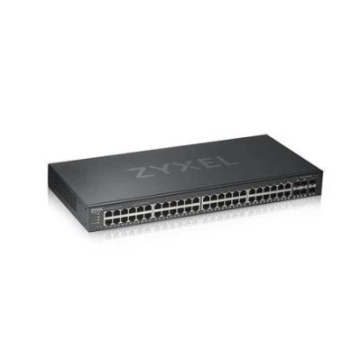 ZyXel GS1920-48v2, 50 Port Smart Managed Switch 44x Gigabit Copper and 4x Gigabit dual pers., hybrid mode, standalone or ZyXel GS1920-48v2, 50 Port Smart Managed Switch 44x Gigabit Copper and 4x Gigabit dual pers., hybrid mode, standalone or