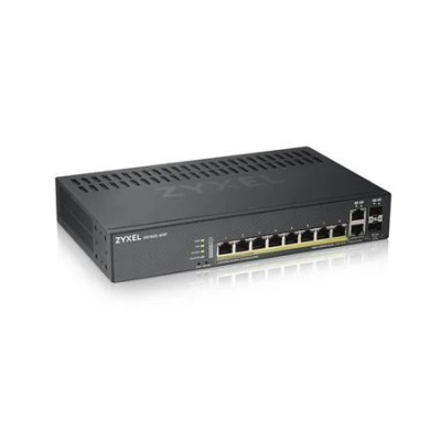 ZyXel GS1920-8HPv2, 10 Port Smart Managed Switch 8x Gigabit Copper and 2x Gigabit dual pers., hybrid mode, standalone or ZyXel GS1920-8HPv2, 10 Port Smart Managed Switch 8x Gigabit Copper and 2x Gigabit dual pers., hybrid mode, standalone or