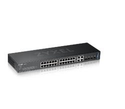 Zyxel GS2220-28, 28-port Managed Layer2+ Gigabit Ethernet switch, 24x Gigabit metal + 4x Gigabit dual personality (RJ45/