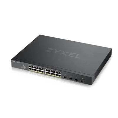 ZyXel XGS1935-28HP, 28 Port Lite-L3 Smart Managed PoE Switch, 24x Gigabit PoE and 4x 10G SFP+, hybrid mode, standalone o ZyXel XGS1935-28HP, 28 Port Lite-L3 Smart Managed PoE Switch, 24x Gigabit PoE and 4x 10G SFP+, hybrid mode, standalone o