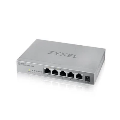 ZyXel XMG-105HP 5 Ports 2,5G + 1 SFP+, 4 ports 70W total PoE++ Desktop MultiGig unmanaged Switch ZyXel XMG-105HP 5 Ports 2,5G + 1 SFP+, 4 ports 70W total PoE++ Desktop MultiGig unmanaged Switch
