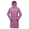 Alpine Pro EDORA dámský růžový hi-therm kabát dlouhý