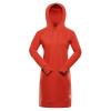 Alpine Pro OLEBA dámské mikinové šaty ORANŽOVÁ / ČERVENÁ