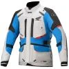 Alpinestars Andes Drystar Honda šedo-černo-modro-červená bunda na motorku Alpinestars Andes Drystar Honda šedo-černo-modro-červená bunda na motorku