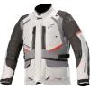 Alpinestars Andes Drystar šedo-černo-červená pánská bunda na motorku Alpinestars Andes Drystar šedo-černo-červená pánská bunda na motorku