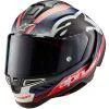 Alpinestars Supertech R-10 Team carbon fluo červeno-modro-bílá matná integrální helma na motorku Alpinestars Supertech R-10 Team carbon fluo červeno-modro-bílá matná integrální helma na motorku