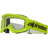 Alpinestars Vision 3 Wordmark fluo žluté motokrosové brýle s čirým plexi Alpinestars Vision 3 Wordmark fluo žluté motokrosové brýle s čirým plexi