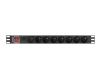 Lanberg POWER DISTRIBUTION UNIT (PDU) 19[34] LANBERG 1U 16A 2M 8X FRENCH OUTLETS BLACK