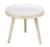 Articasa Odkládací stolek kulatý dřevo/bílá 40 cm Articasa Odkládací stolek kulatý dřevo/bílá 40 cm